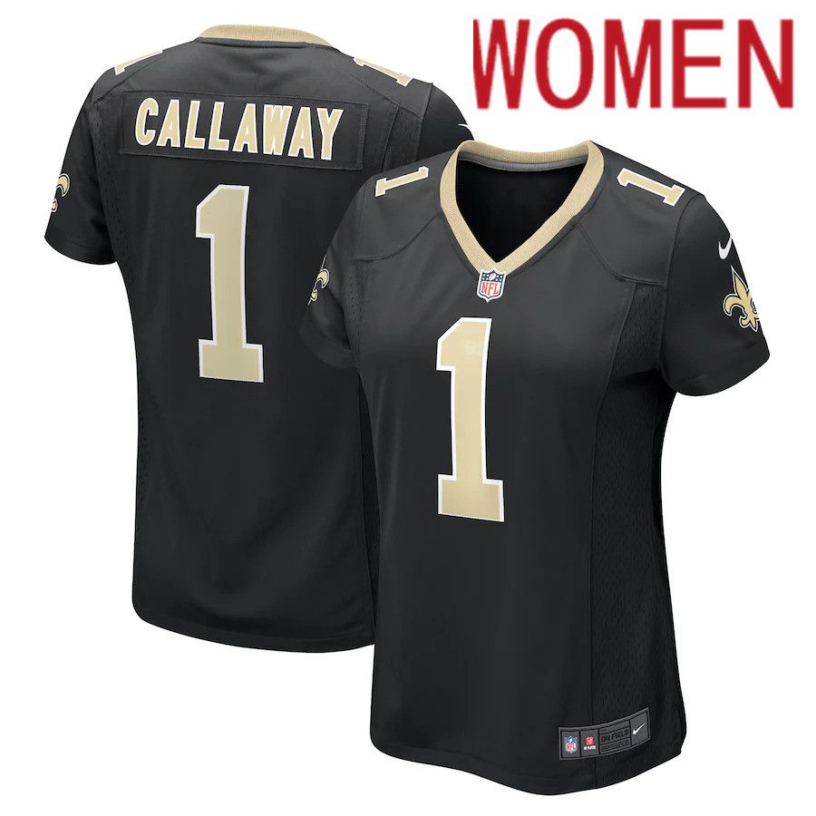 Women New Orleans Saints 1 Marquez Callaway Nike Black Game NFL Jersey